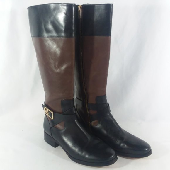 Michael Kors Jet Set 6 Leather Riding Boots 9M - Picture 2 of 12